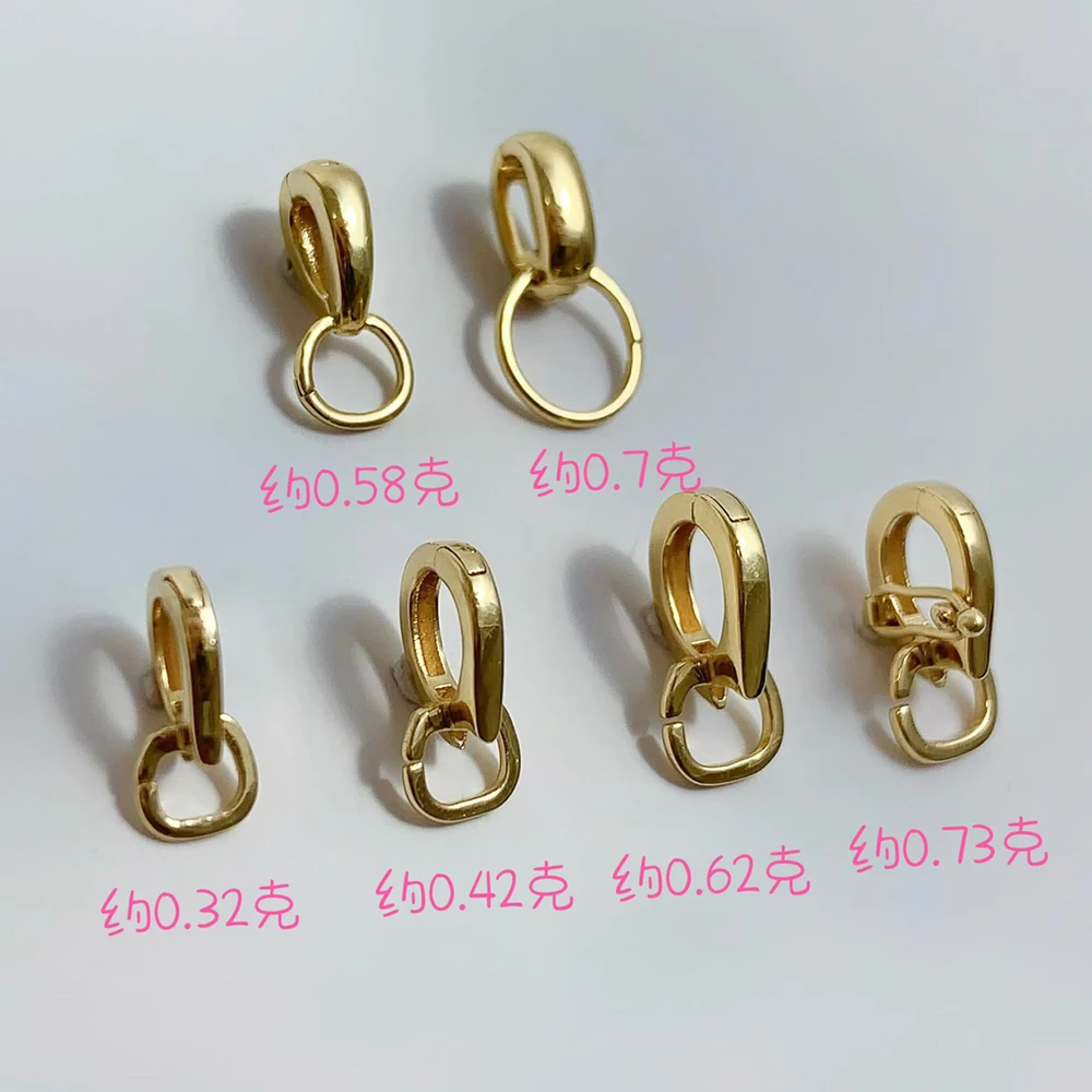 Sinya Fine Jewelry Universal Pendants Clasp Necklace DIY Accessories Pure Real 18k Gold Chainlink Clasp Stamp Au750 On Sale