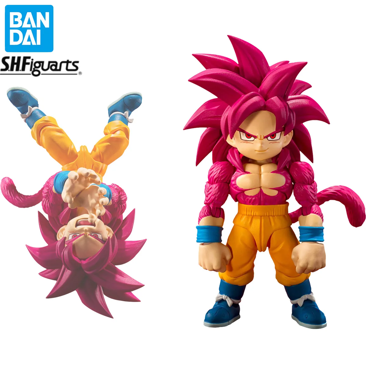 

BANDAI S.H.Figuarts 1/12 Dragon Ball Daima Son Goku SSJ4 Mini Action Doll Anime Figure Original Collectible Model Toy