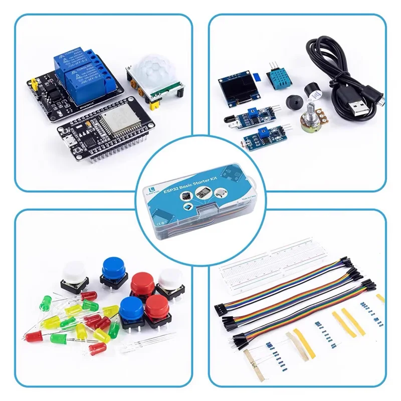 

【DIY DECOR】New ESP32 Starter Kit For ESP32 ESP-32S WIFI IOT Development Board DIY Learning Kit With Tutorial With For Arduino ID