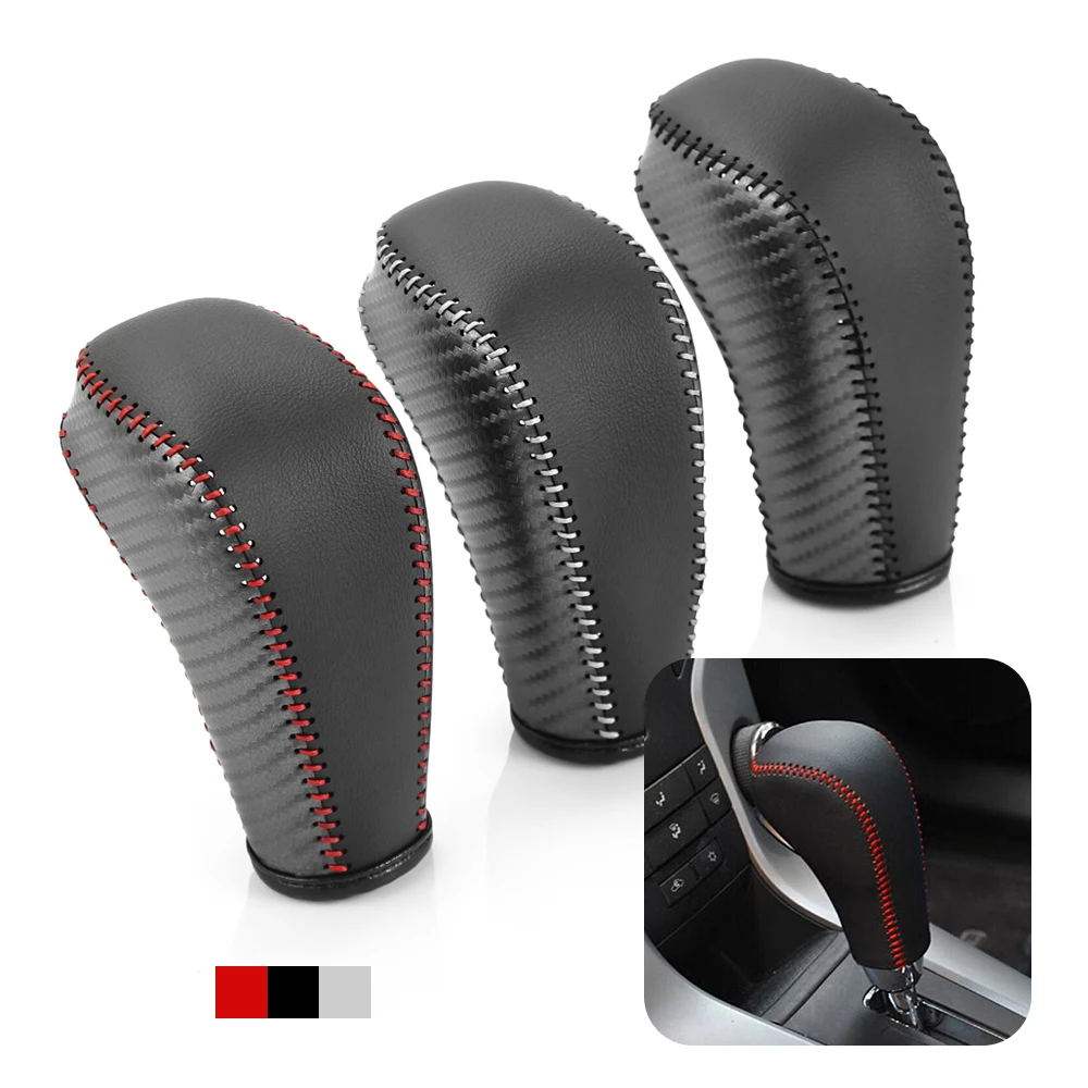 For Chevrolet Cruze 2009 2010 2011 2012 2013 2014 Genuine Leather Gear Shift Knob Cover Automatic AT Transmission car styling