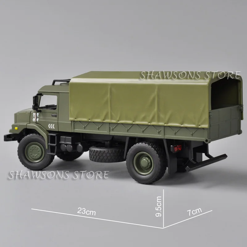 KDW 1:36 Scale Diecast Model Military Truck Toy 23cm Transport Vehicle Miniature Replica Collectible Big