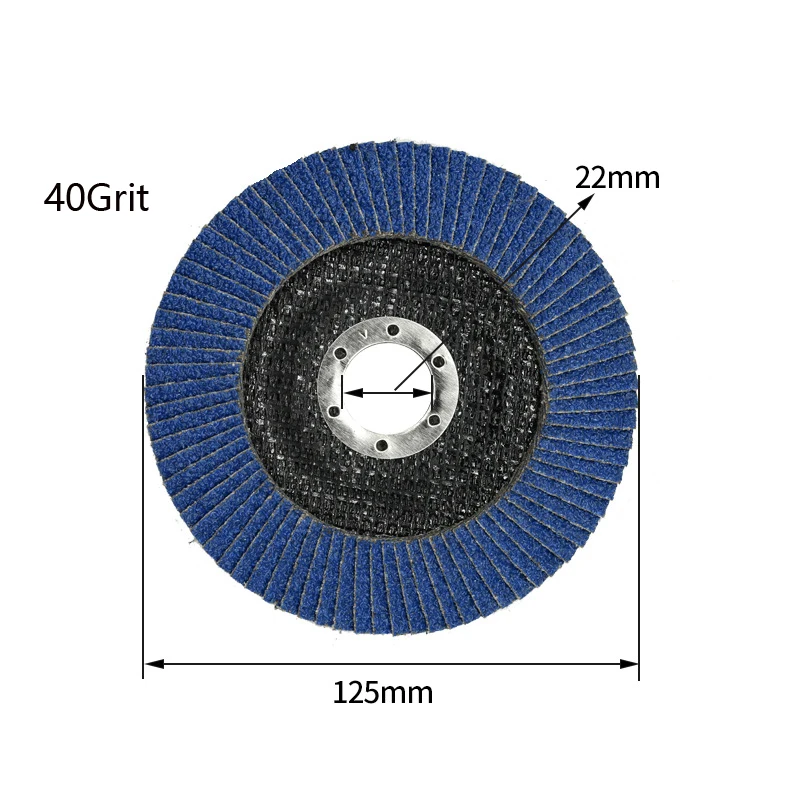 1pcs 125mm Metal Sanding Flap Discs Angle Grinder Wheels Blade 40 60 80 120 Grit Wood Metal Plastic Abrasive Tool Polishing Pad