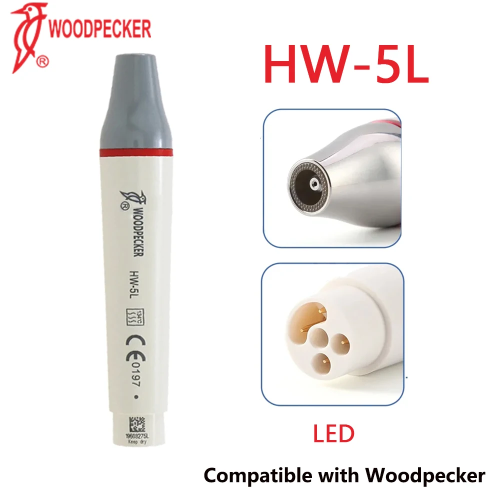 

Woodpecker Dental Ultrasonic Piezo Scaler Handpiece for HW-5L HW-3H Ultrasound Dental Cleaning Ultrasonic Cleaner