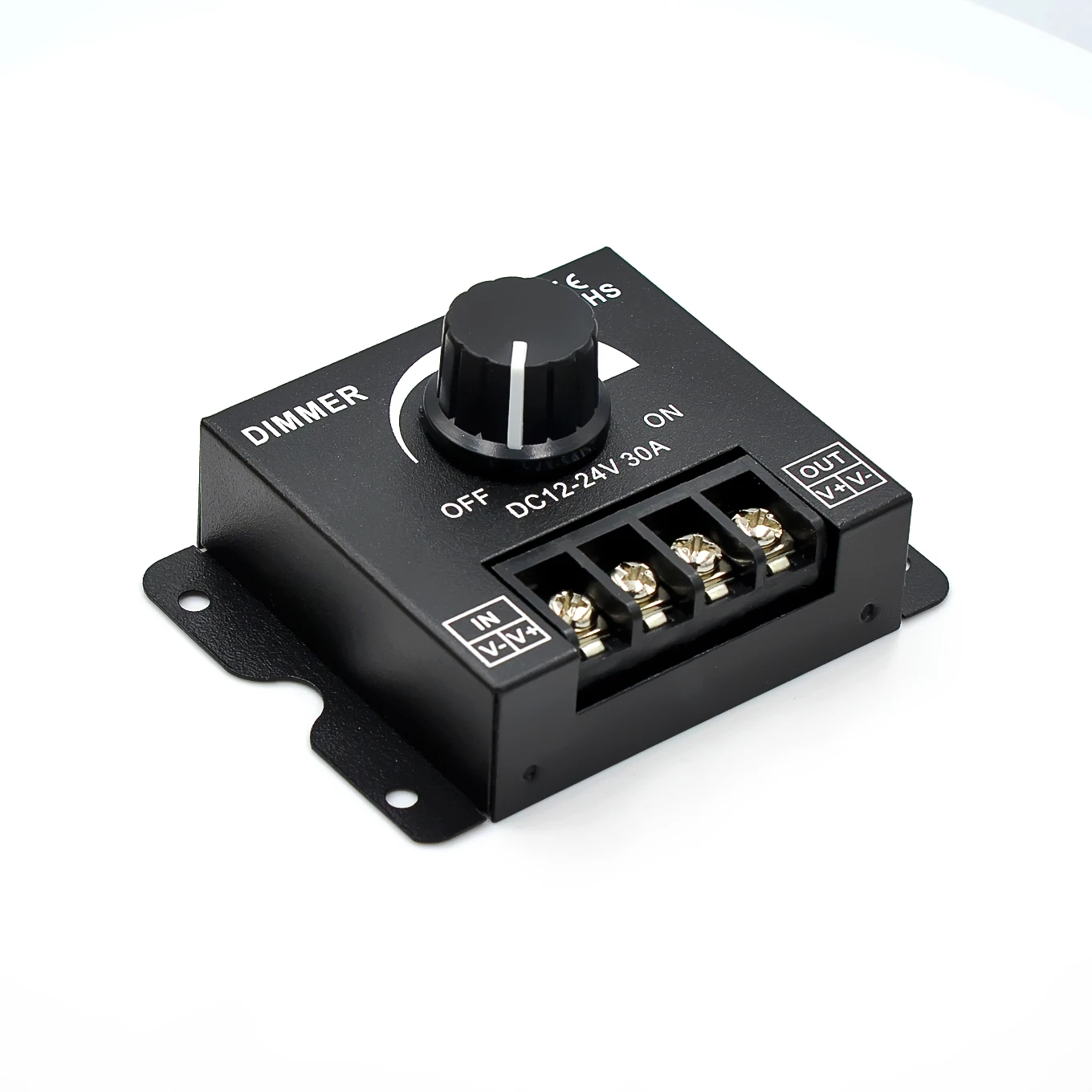DC12-24V 30A Knob Dimmer Brightness Adjustment Stepless Dimming Switch plastic Controller for 3528 5050 COB SMD LED Strip Light
