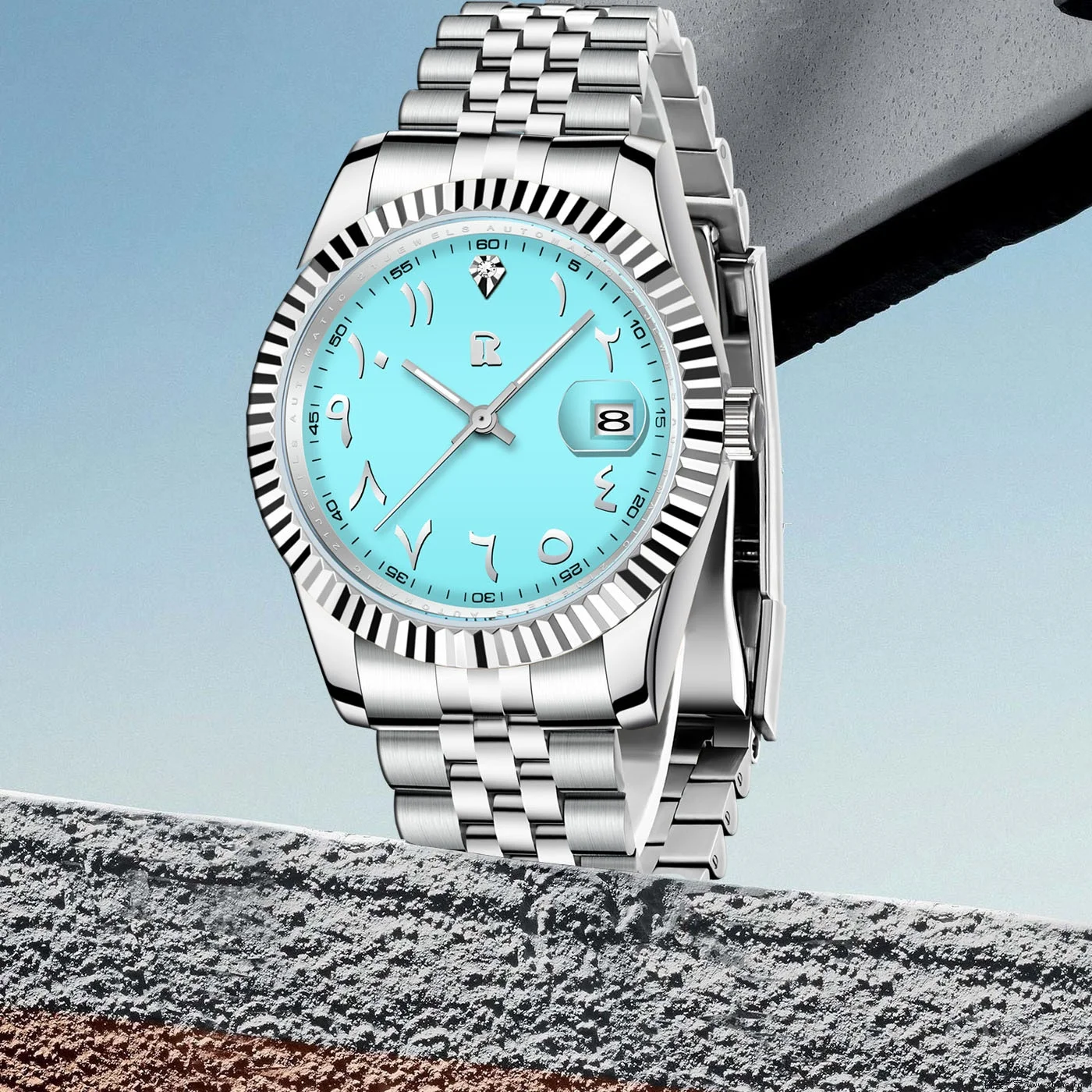 

RollsTimi New Mechanical Sapphire Automatic Date Men watch Stainless Steel Jubilee Strap Luxury Watch Luminous Waterproof Clock