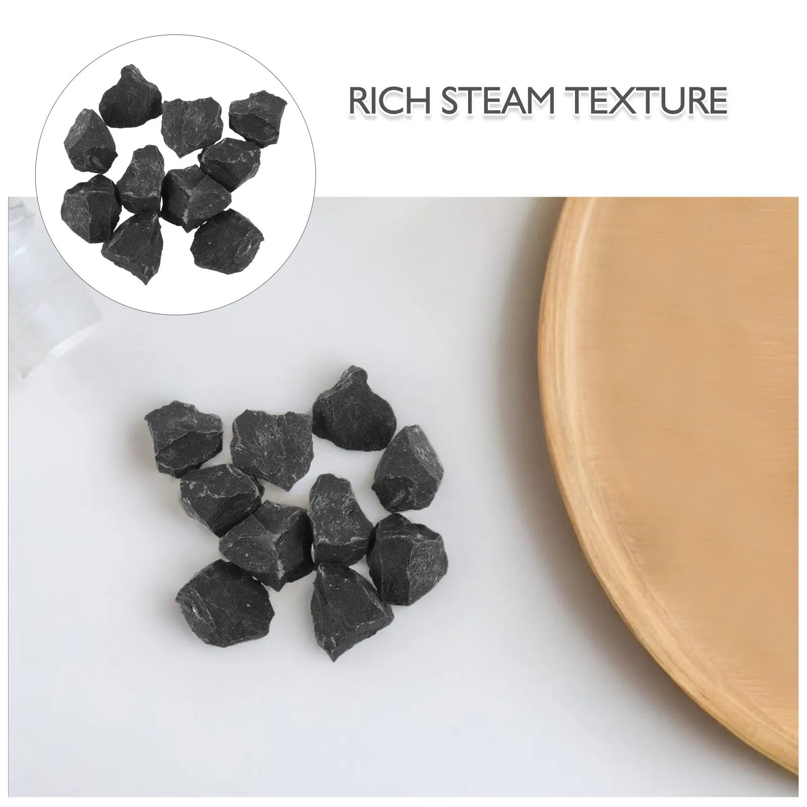 10Pcs Sauna Rocks Basalt Heat Retaining Thermal Shock Resistant Heating Stones for Home Dry Sauna Steam Room Heater