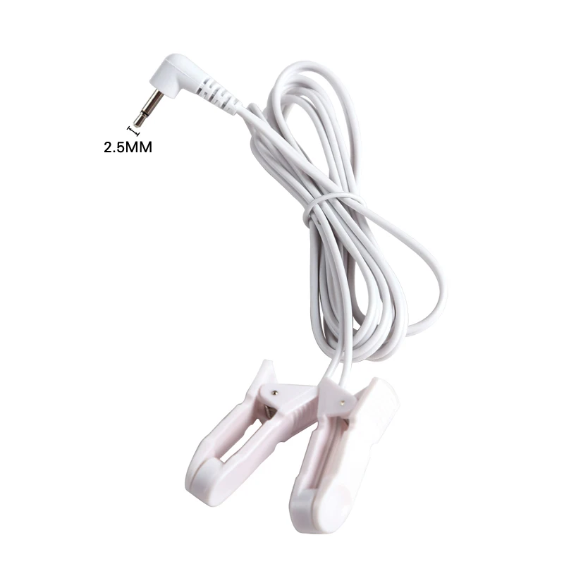 2.5mm Ear Clips Connection Cables Conductive Standard Pin Muscle Stimulator Digital Therapy Tens Unit Tool Machine