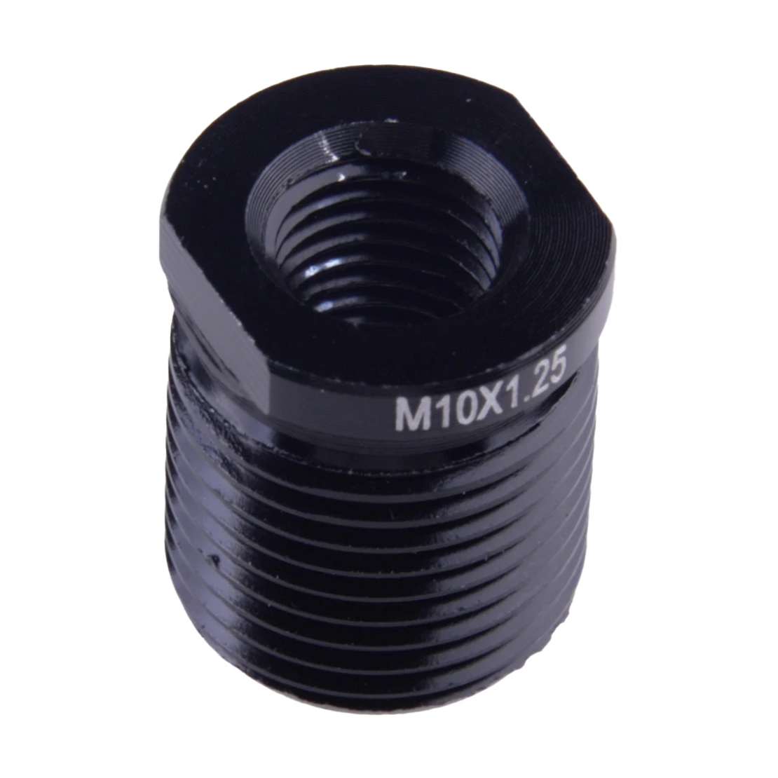 Car Gear Shift Knob Thread Adapter Nut Insert Connector M10x1.25 Black Aluminum Alloy