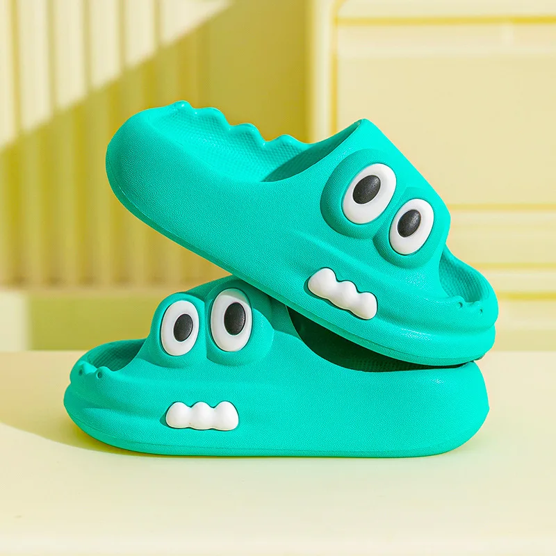 Kids Slippers Boys Girls Soft Bottom Slippers Babies Home Shoes Cartoon Pattern Children Indoor Non-slip Anti-odor Drag Footwear