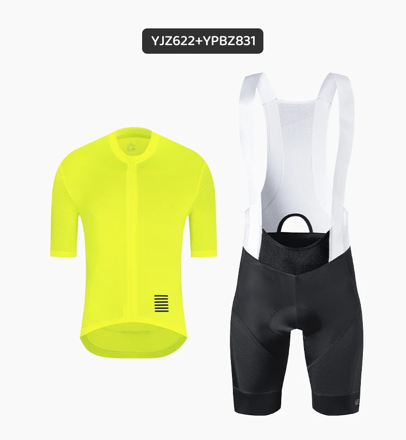 Ykyw Sommer Herren Rad trikot setzt Kurzarm Rad trikot Träger hose Fahrrad bekleidung atmungsaktive MTB Fahrrad Kleidung Anzüge – Detail 9