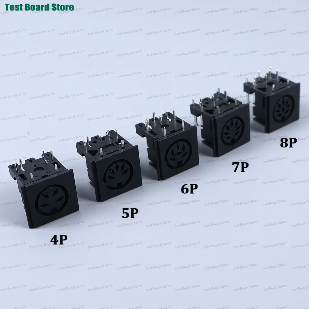 5/10/20 Stück Große S-Terminal DIN4 DIN5 DIN6 DIN7 DIN8 Buchsensteckverbinder 4P/5P/6P/7P/8P PCB Panelmontage – Detail 3