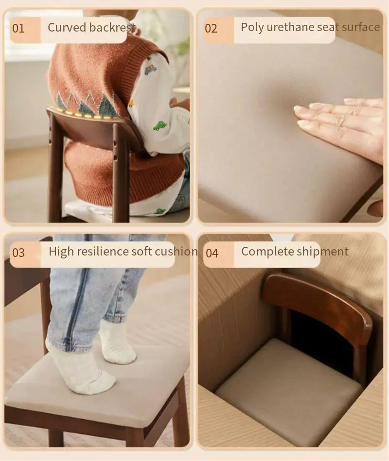 ForSolid wood small chair household simple soft bag backrest bench door square stool shoe changing stool living room
