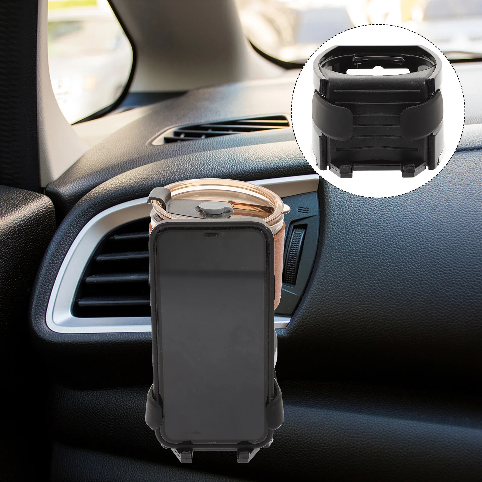 

Car Phone Mount For Cup Holder Universal Car Air Outlet Grill Fit, High Hardness Drink Holder Stand, Anti-Skid Mobile Bracket