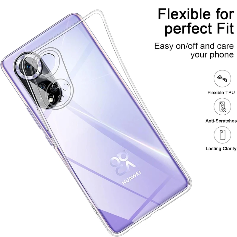 Ultra Thin Clear Silicone Soft TPU Case For Huawei Nova 9 8 SE 10 11 Pro 8i P40 P50 P60 Art Mate 50 RS 60 Pro Transparent Bumper