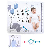 Ylsteed Print Baby Milestone Blanket Newborn Photo Props Picture Shooting Background Infant Monthly Growth Souvenir Accessories