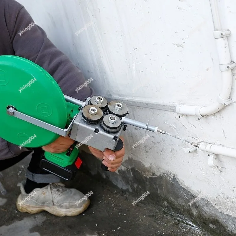 Rechargeable Wire Threader Machine, Electric Cable Puller Tool for Electrical Pipe Routing