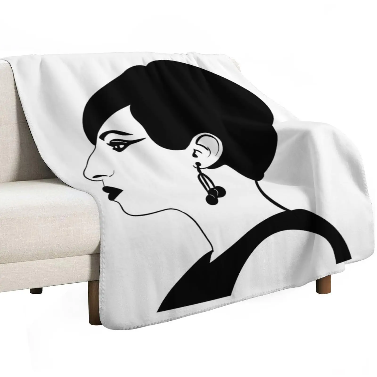 Barbra Streisand Profile Throw Blanket Plaid on the sofa Large Luxury Designer Winter beds Polar Warm Blankets