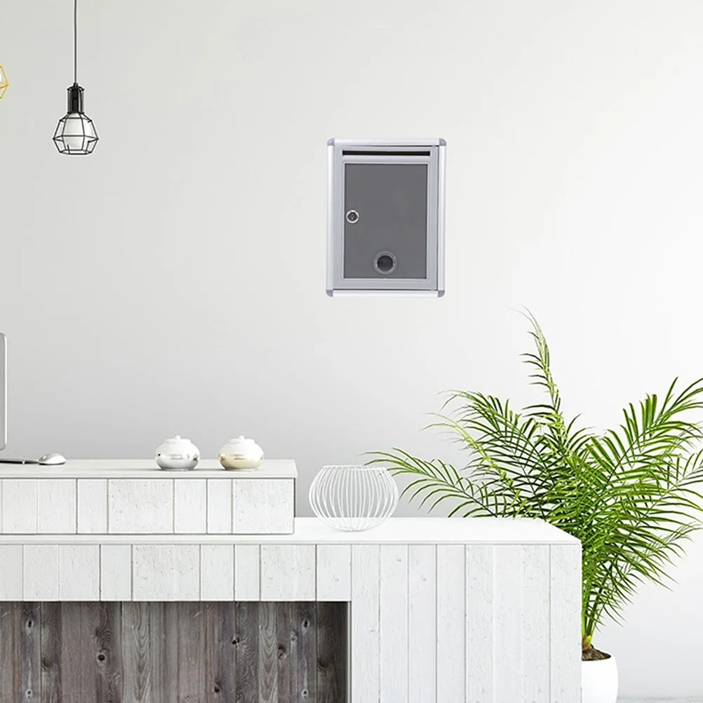 2個の金属製壁掛け提案箱、ロック可能な投票箱、家庭用オフィス用、装飾的で耐久性のある壁掛けボックス