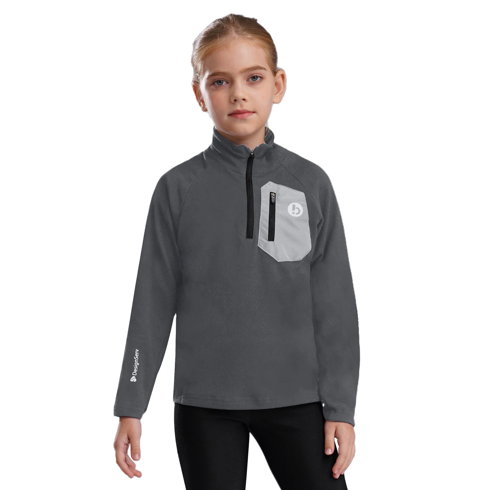 

Warm Fleece Sweatshirt Boys Girls Sport Thermal Underwear Loungewear Stand Collar Long Sleeve Pullover Tops Winter Costumes