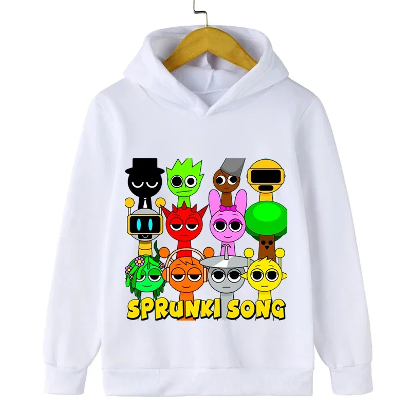 

Sprunki Cartoon Game Hoodie for Boys Girls Autumn Long Sleeve Harajuku Sweatshirts Casual Hooded Tops Anime Hoodie Kids Clothes