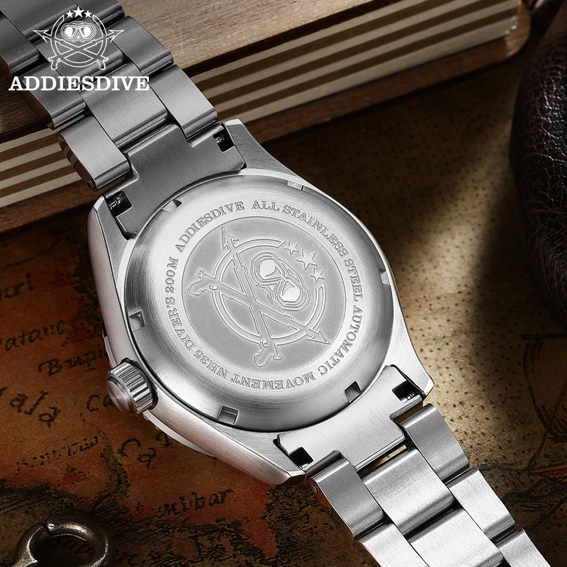 Addiesdive 2023 ساعة ميكانيكية للرجال NH35A 316L الفولاذ المقاوم للصدأ الياقوت الزجاج سوبر مضيئة 20Bar ساعات مقاومة للماء للرجال
