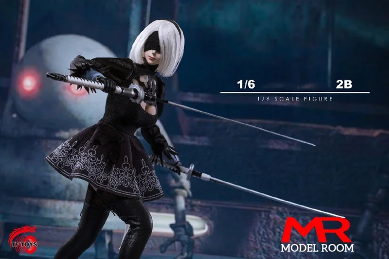 TF TOYS TF01 1/6 مقياس 2B فتاة فستان رئيس نحت تأثيري الملابس الدعائم صالح 12 ''TBL S10D أنثى الجندي عمل الشكل الجسم الدمى #5