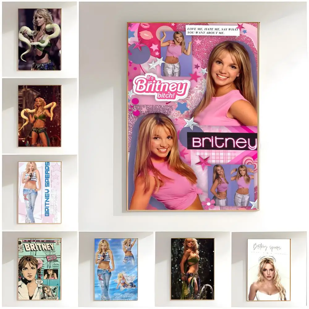 pop singer b-britney spears Poster Classic Wall Art  Home Decor  Peel and Stick Unframed