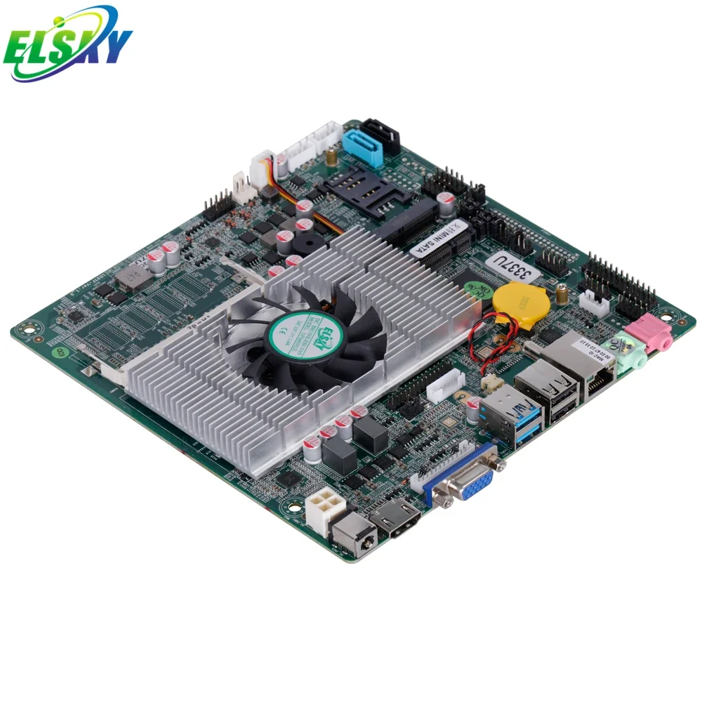 2025 ELSKY  ddr3 motherboard with cpu and ram 3rd generation I5HGP i5-3317U CPU RS485 support Windows 10 Linux system