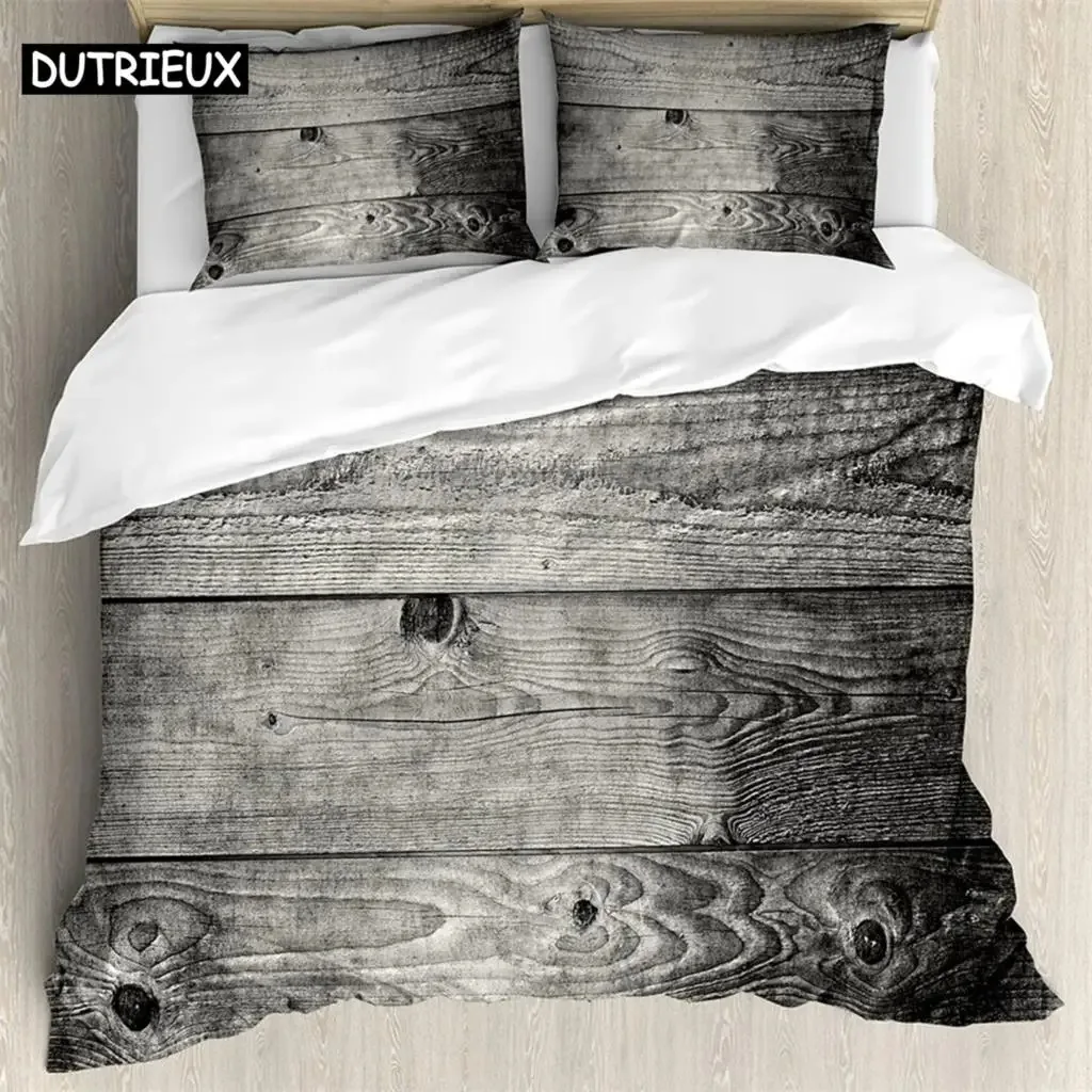 Wood grain pattern cover 3Pcs Bedding Sets 3D Digital Printing Custom Quilt Duvet Cover Set  Home Queen King Quilt Pillowcase