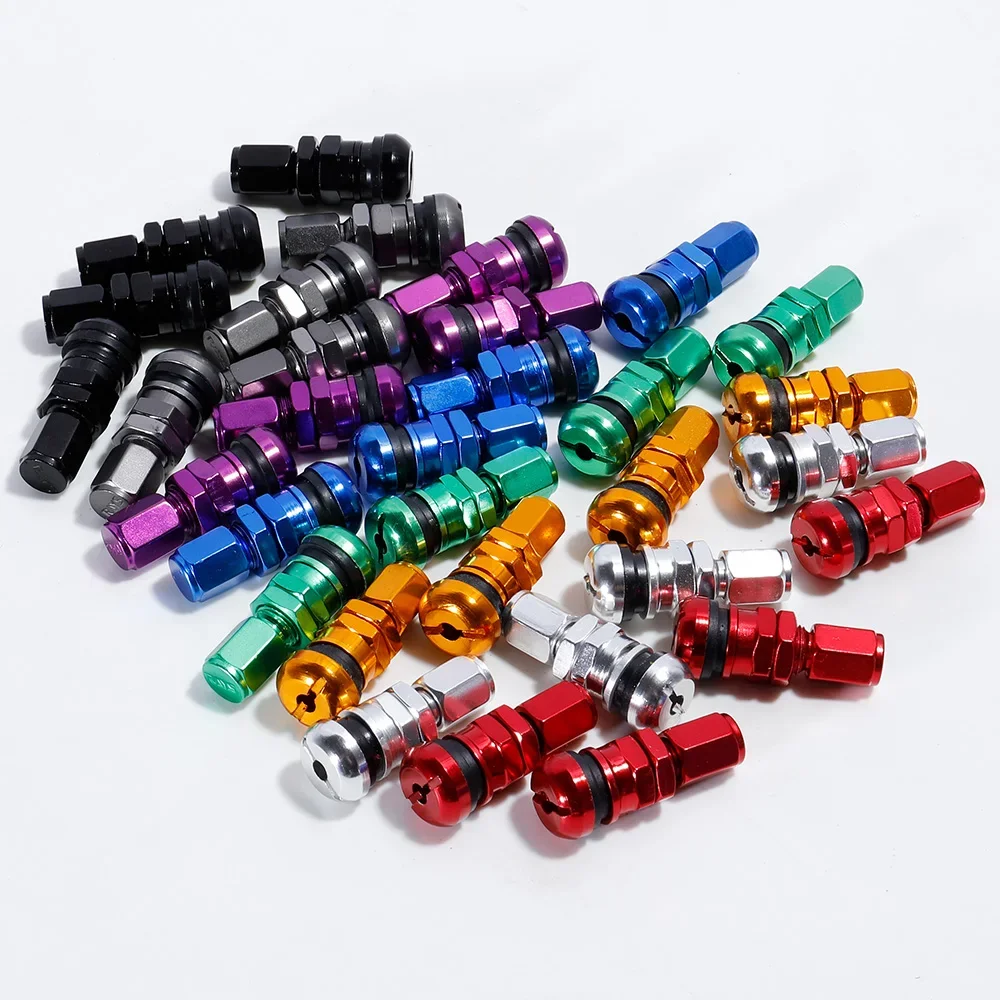 Aluminum Valve Metal Wheel Tire Valve Stem Cap Air Cover 4-Pieces/Set Blue Red Black Silver Gold Green Purple