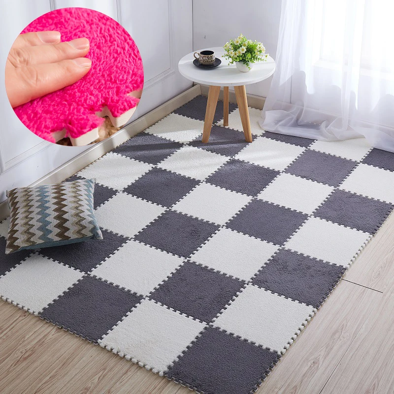 30x30 CM Soft Plush Baby Play Mat EVA Foam Children's Carpet Interlocking Exercise Tiles Floor Carpet And Rug for Kids Pad