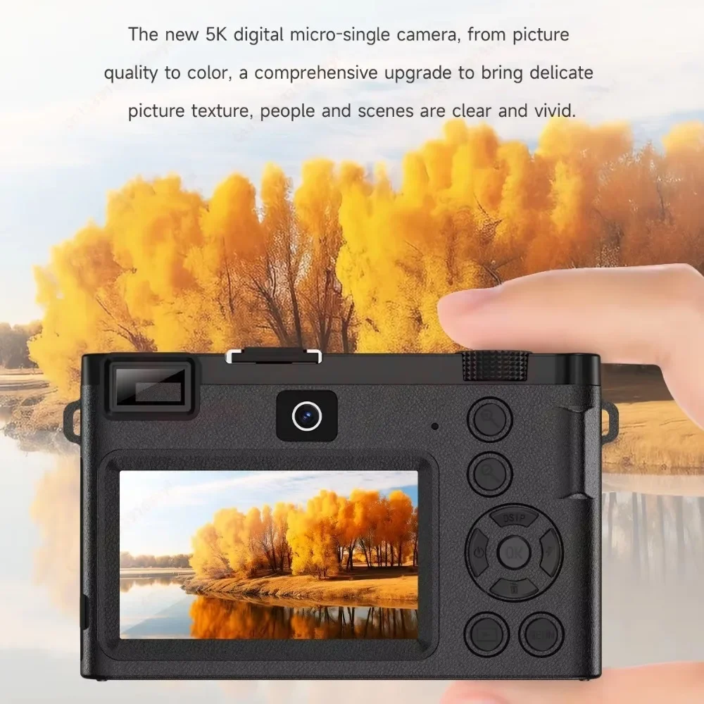 كاميرا رقمية عالية الدقة 5K WIFI 64MP AP التحكم عن بعد كاميرات فيديو رقمية رياضية عدسة مزدوجة 18X تكبير التقاط الصور مع 3 شاشات IPS