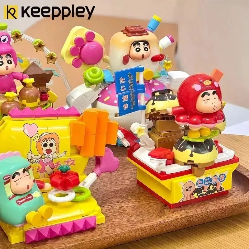 ชุดตัวต่อครายอนชินจัง ภูเขาจระเข้ ของเล่นอนิเมะ ของสะสมตั้งโต๊ะ ของตกแต่ง ของขวัญวันหยุดสำหรับเด็ก