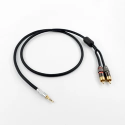 HiFi cable audio  Canare L-4E6S RCA cable Audio signal wire plug 3.5mm straight aux plug convert two RCA plug