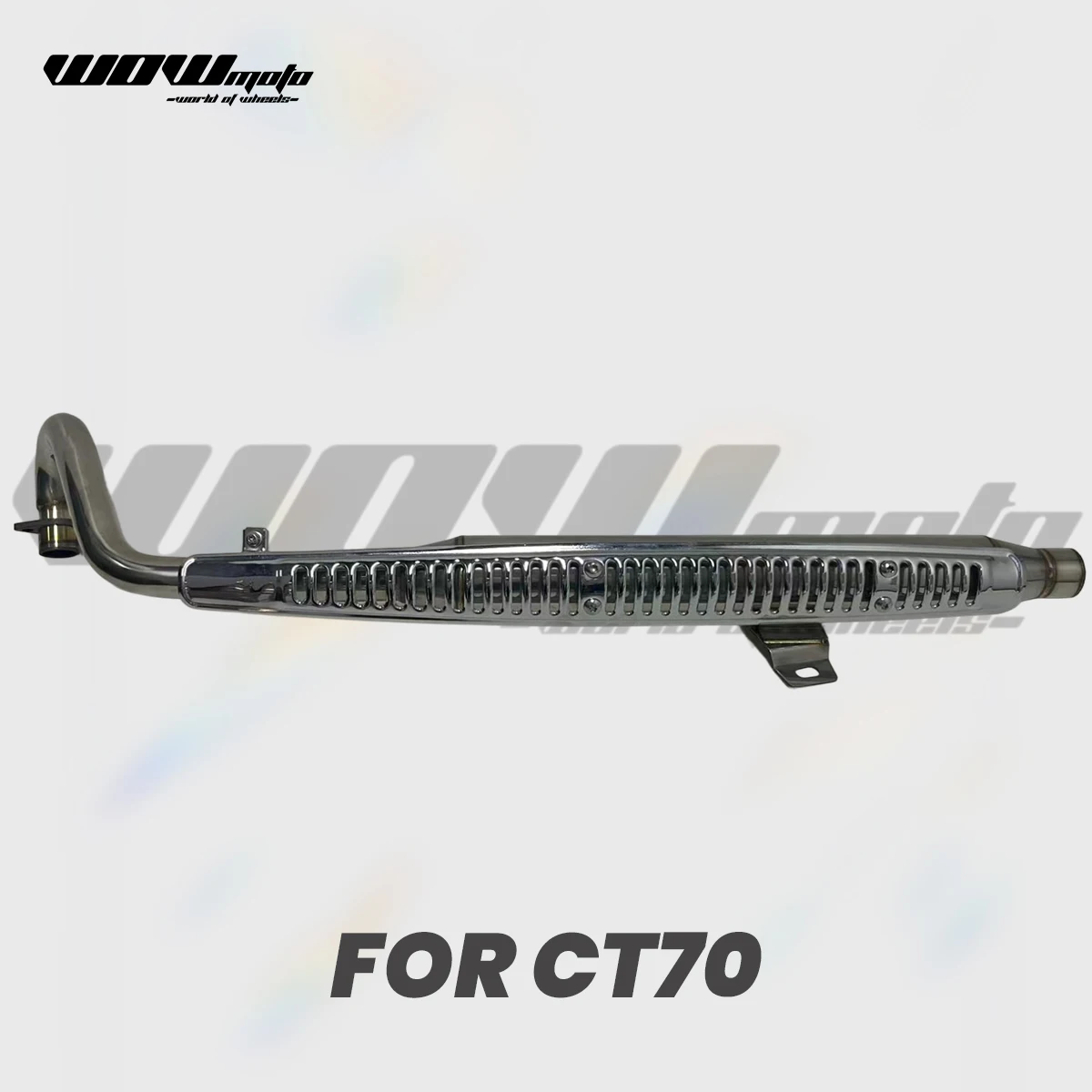 Mini  WOW Moto Upswept Stainless Exhaust For DAX CT70 ST70 | Performance Pipe Fits 50-212cc Engine | Custom Motor Exhaust Parts