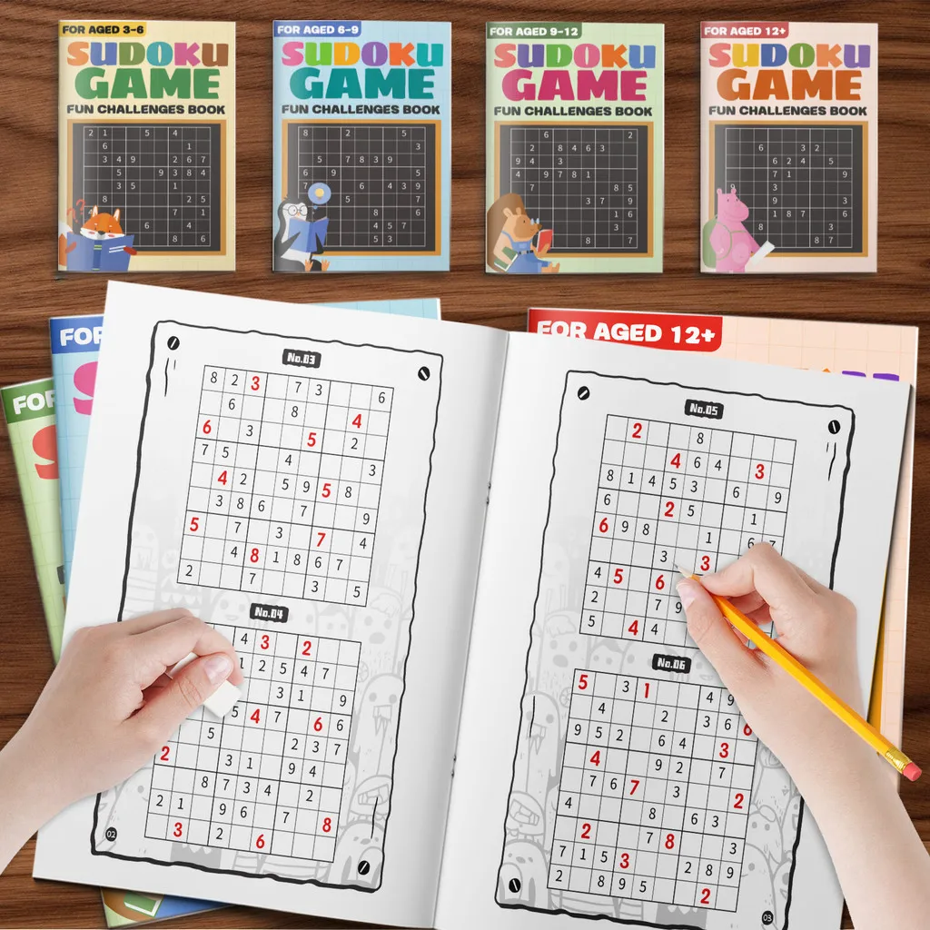 Children’s Sudoku, 17th Edition4-Book Progressive Set (Beginner→ Challenge) | Children’s Sudoku Puzzle Books