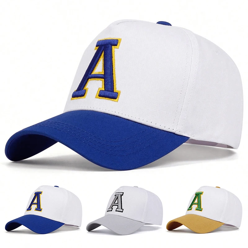 Unisex Stereoscopic A Letter Stickerei Baseball Caps Frühling und Herbst Outdoor Einstellbare Casual Hüte Hip Hop Hut Sonnenschutz Hut