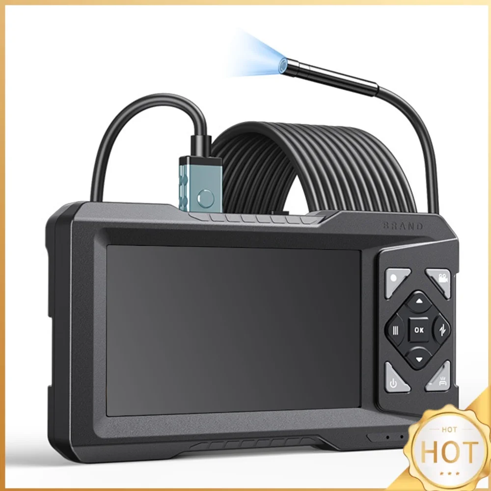 5M Industrial Endoscope IP67 Waterproof Inspection Borescope Multifunctional Cord Borescope for Wall Automotive Engine Inspect