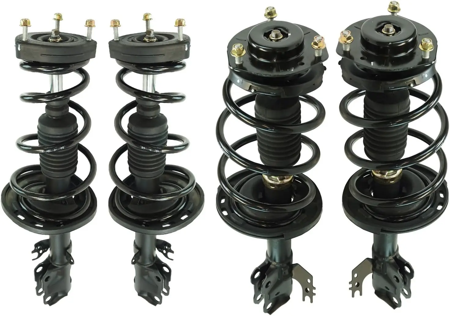 

Front and Rear Strut & Coil Spring Assembly Set Driver & Passenger Sides Compatible with 12-17 Toyota Camry