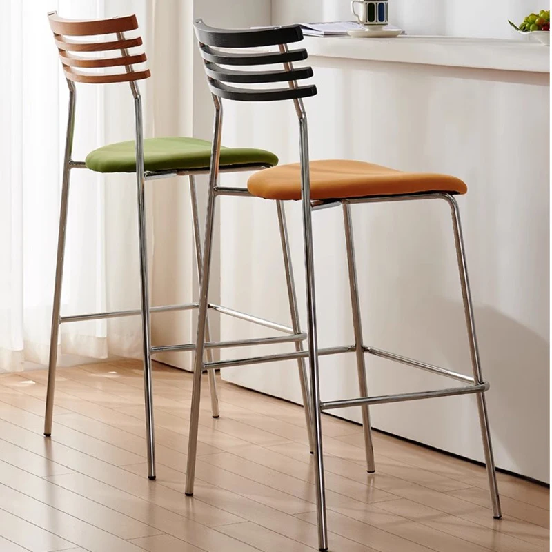 كراسي بار حديثة إسكندنافية مصممة للمطاعم ومقاعد بار معدنية مريحة وناعمة للاسترخاء أثاث عصري من Sillas Para Comedor