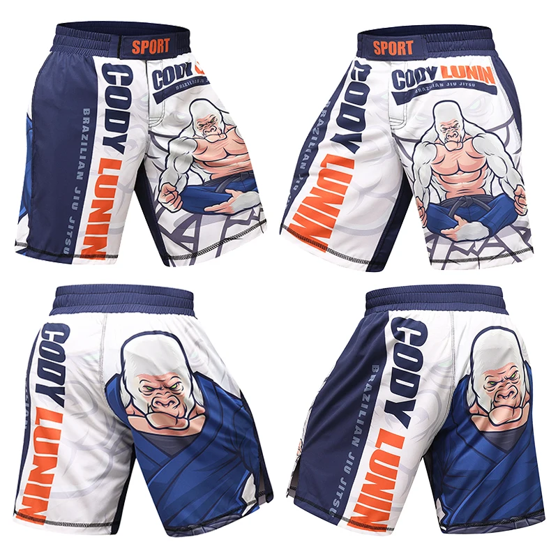 Guangzhou Cody Lundin Men\'s MMA Muay Thai Shorts Sublimation Printed No Gi Bjj Fight Grappling  Jiu jitsu BJJ Shorts