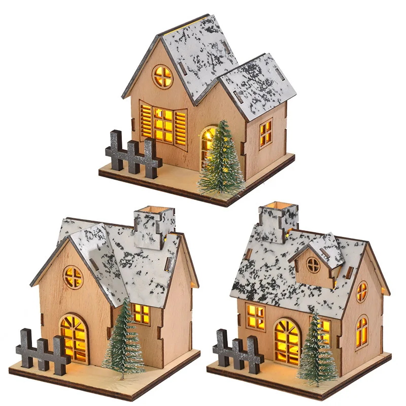 Festive Christmas House Figurine Decoration 6