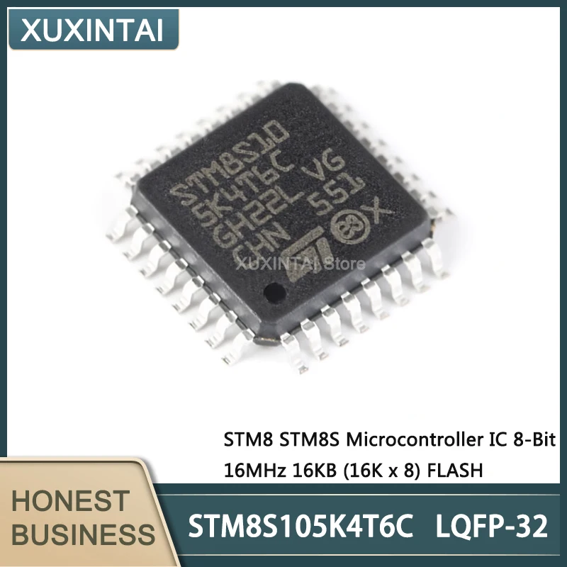 5Pcs/Lot New Original STM8S105K4T6C STM8S105K4T6CTR STM8S105 MCUMicrocontroller IC 8-Bit 16MHz 16KB (16K x 8) FLASH