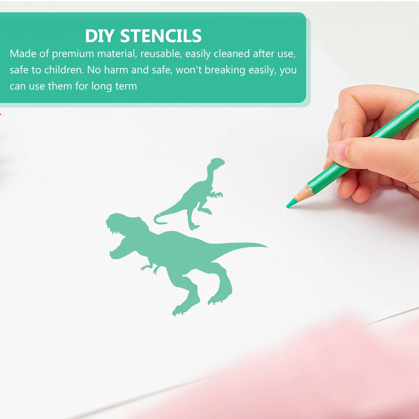 10Pcs 공룡 공예 스텐실 DIY 페인팅을위한 재사용 가능한 드로잉 템플릿 스프레이 아트 스텐실 아트 페인팅 템플릿