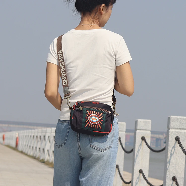 Bolso Bandolera Yan Shuang, Diseño Original, Multibolsillos, Impermeable, Ligero, Moderno y Casual para Mujer