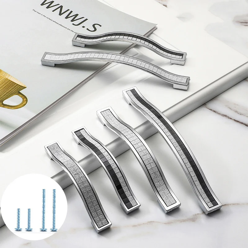 Rhinestone Crystal Drawer  Europe Stylezinc alloy Furniture Door Pull Handle for Drawer  Cabinet Cupboard Kitchen Hardware