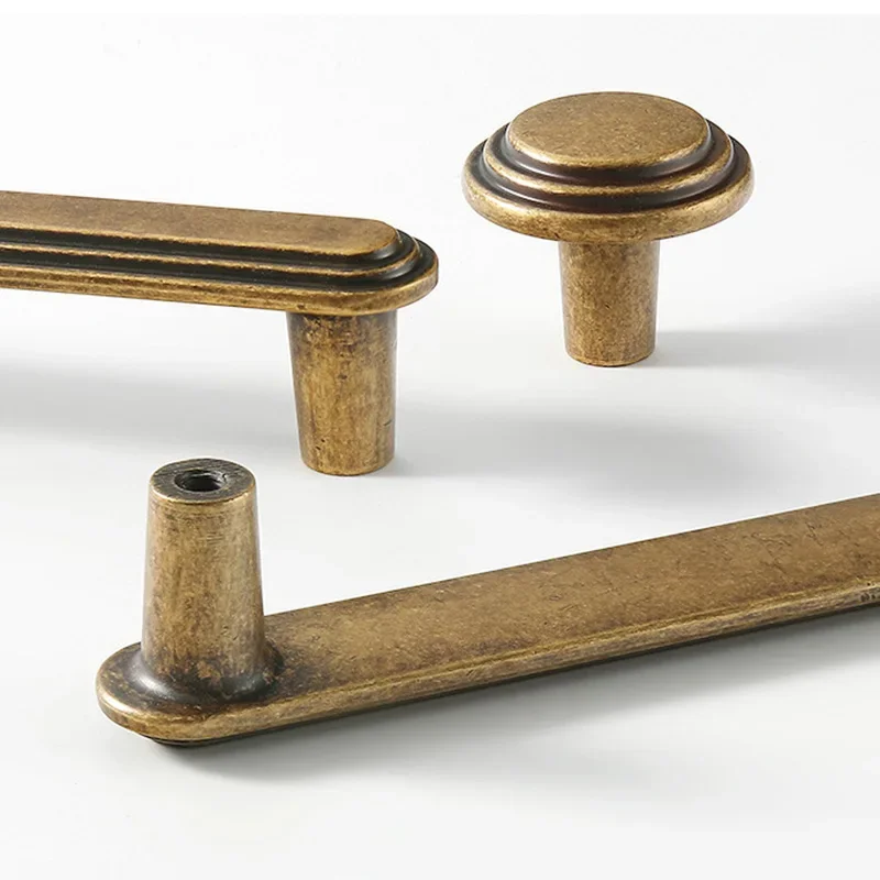 Retro Handles Antique Brass Cabinet Pulls Kitchen for Furniture and Drawers Vintage Long Dresser Farmhouse Knobs Bar Hardware