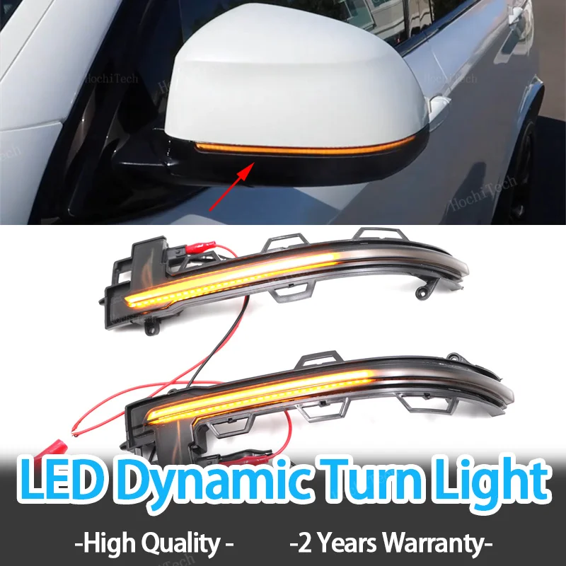 2x Dynamic Side Mirror Blinker Light LED Turn Signal Lamps For BMW X3 G01 IX3 X4 G02 X5 G05 X6 G06 X7 G07 2018-2024