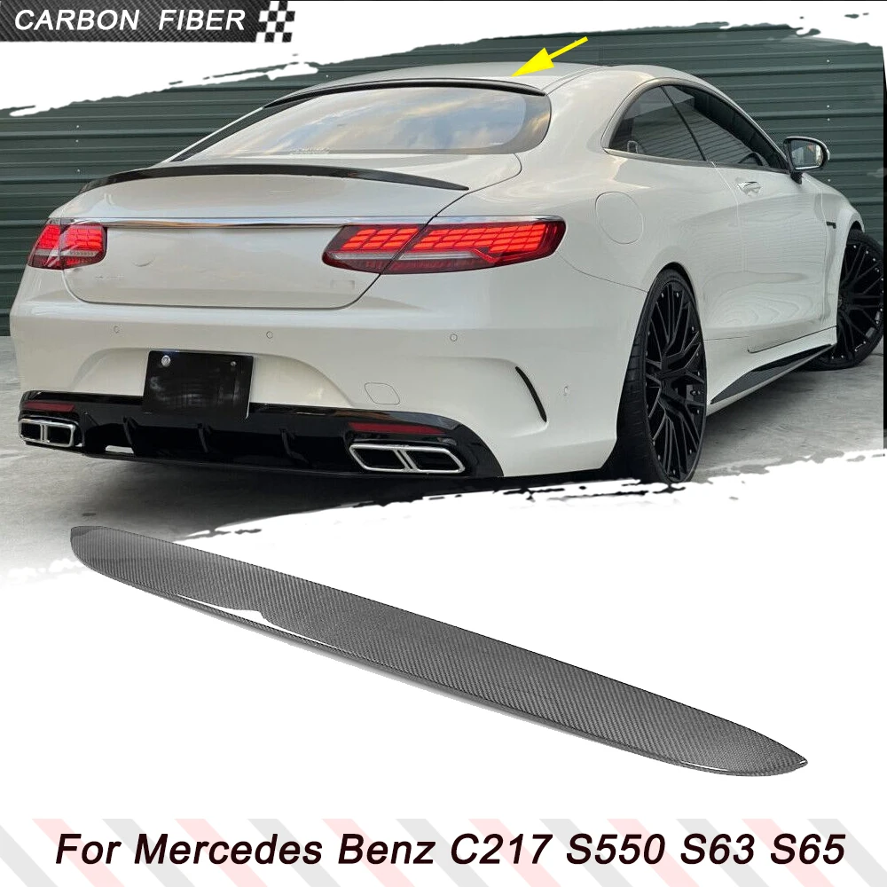 

Carbon Fiber Rear Racing Roof Spoiler For Mercedes-Benz S Class W222 S500 S550 S63 S65 AMG 2014-2018 Rear Trunk Wing Roof Lip