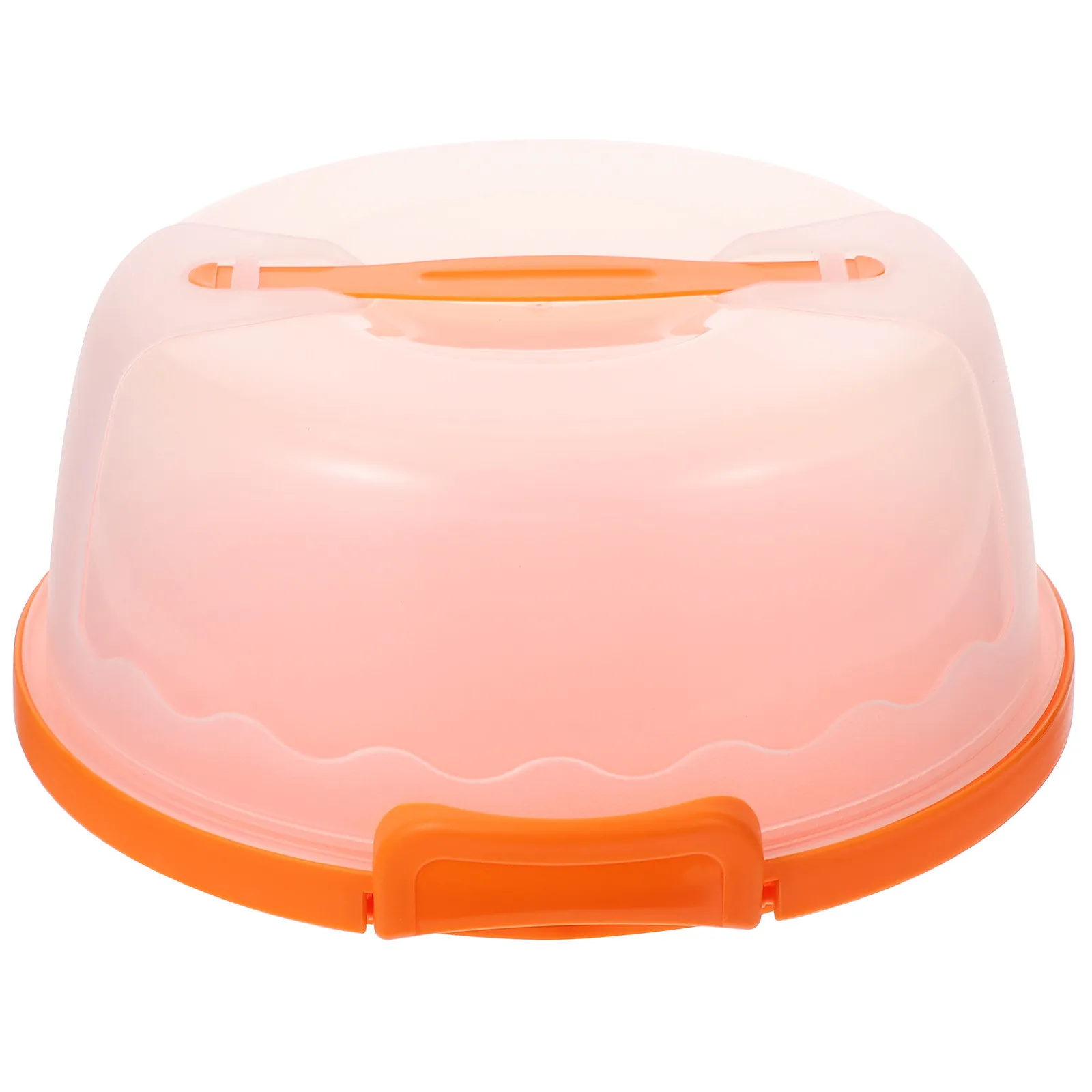 1Pcs 8 Inch Round Cake Box Transparent Food Grade Material Easy Carry Handle for Birthday Party Shower Portable Cake